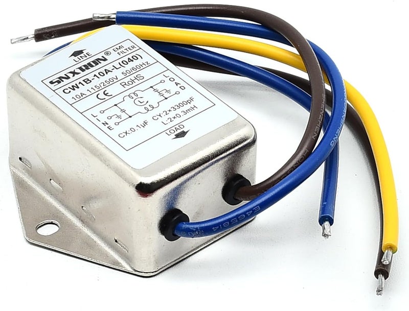 Surf turtle EMI Filter,115/250VAC 10A Noise Suppressor Power Filter With Wire - Image 3